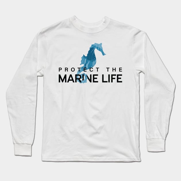 Aquatic Animal Protect and Respect Marine Life Long Sleeve T-Shirt by ElusiveIntro